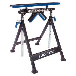 LUX 4-in-1 Arbeitsbock aus Stahl, höhenverstellbar und klappbar für Werkstücke bis 200 kg.