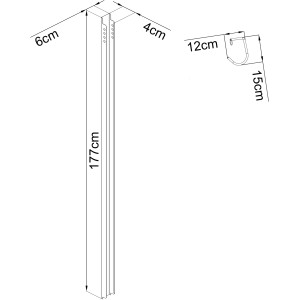 Abbildung des Fahrradhalters 6 x 177 cm für Premium Systemhäuser.