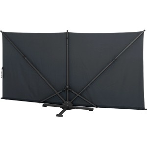 Siena Garden Balkonsichtschutz, anthrazit, 150x280 cm, mit faltbarem Rahmen und Standfuß.