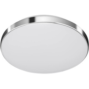 Runde Telefunken LED-Deckenleuchte Newa in Weiß-Chrom mit Sensor.