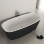 Freistehende Ideal Standard Badewanne Dea, oval, 170x75 cm, schwarz matt.