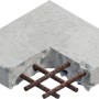 Schnitt durch Beton mit Bewehrung, geeignet für Bosch Diamanttrennscheibe Multi Material.