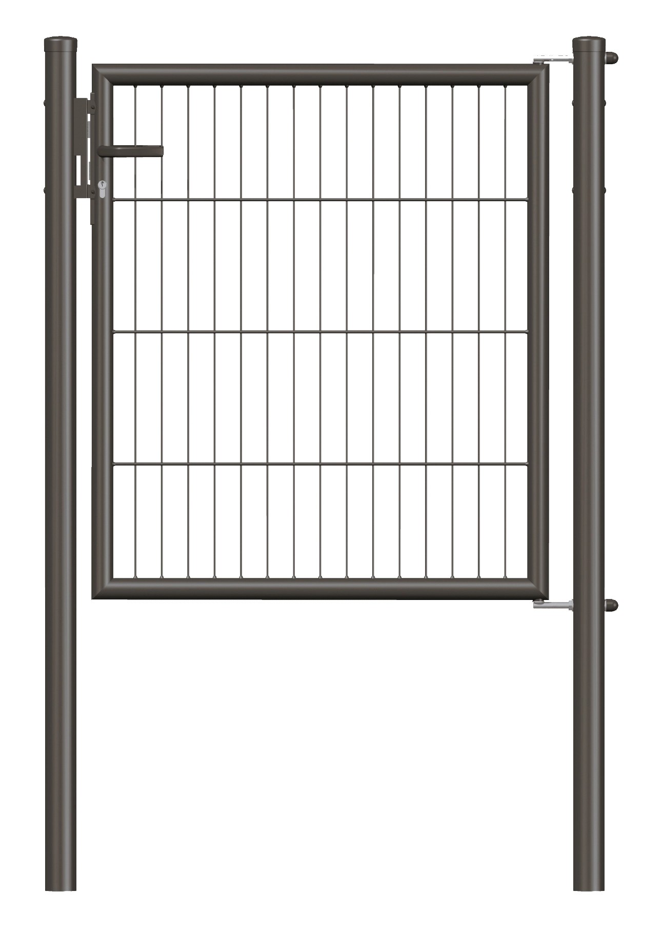 Metallzaun Einzeltor für Einstabmatte Anthrazit z. Einbetonieren 100 cm