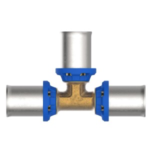 Kirchhoff MS-T-Stück 26 mm Pressfitting aus Messing für MSVR Blank, Verbinder für Sanitär und Heizung.