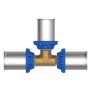 Kirchhoff MS-T-Stück 26 mm Pressfitting aus Messing für MSVR Blank, Verbinder für Sanitär und Heizung.
