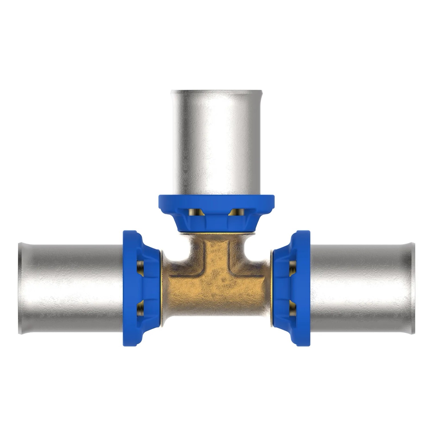 Kirchhoff MS-T-Stück 26 mm Pressfitting aus Messing für MSVR Blank, Verbinder für Sanitär und Heizung.