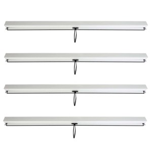 4er-Set weiße Seitenwände für MCW Pergola L46, 3x3m, Markisen & Sonnenschutz.