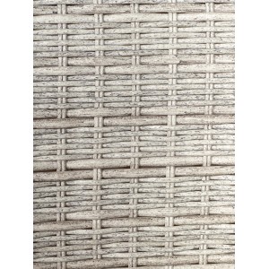Detailaufnahme: Naturgraues Polyrattan-Geflecht des Lounge-Hockers Springside.