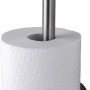 Tiger Boston Reserverollenhalter aus gebürstetem Edelstahl mit einer Toilettenpapierrolle.