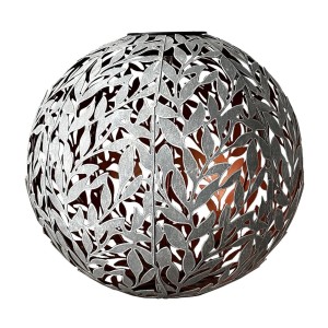 Schönenberger LED-Solarlaterne Olea, Kugel mit Olivenblattmuster, Ø 35 cm.