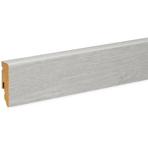Sockelleiste FU062L Hacienda Grau, MDF foliert, mit Clip-System für einfache Montage.