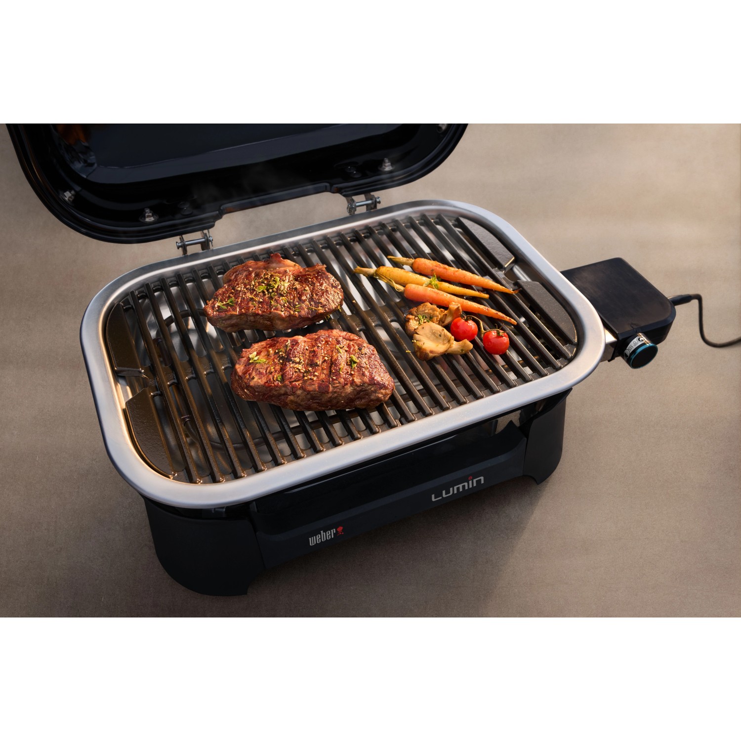 Weber ElektroTischgrill Lumin Schwarz 2200 W 49 x 33 cm kaufen bei OBI