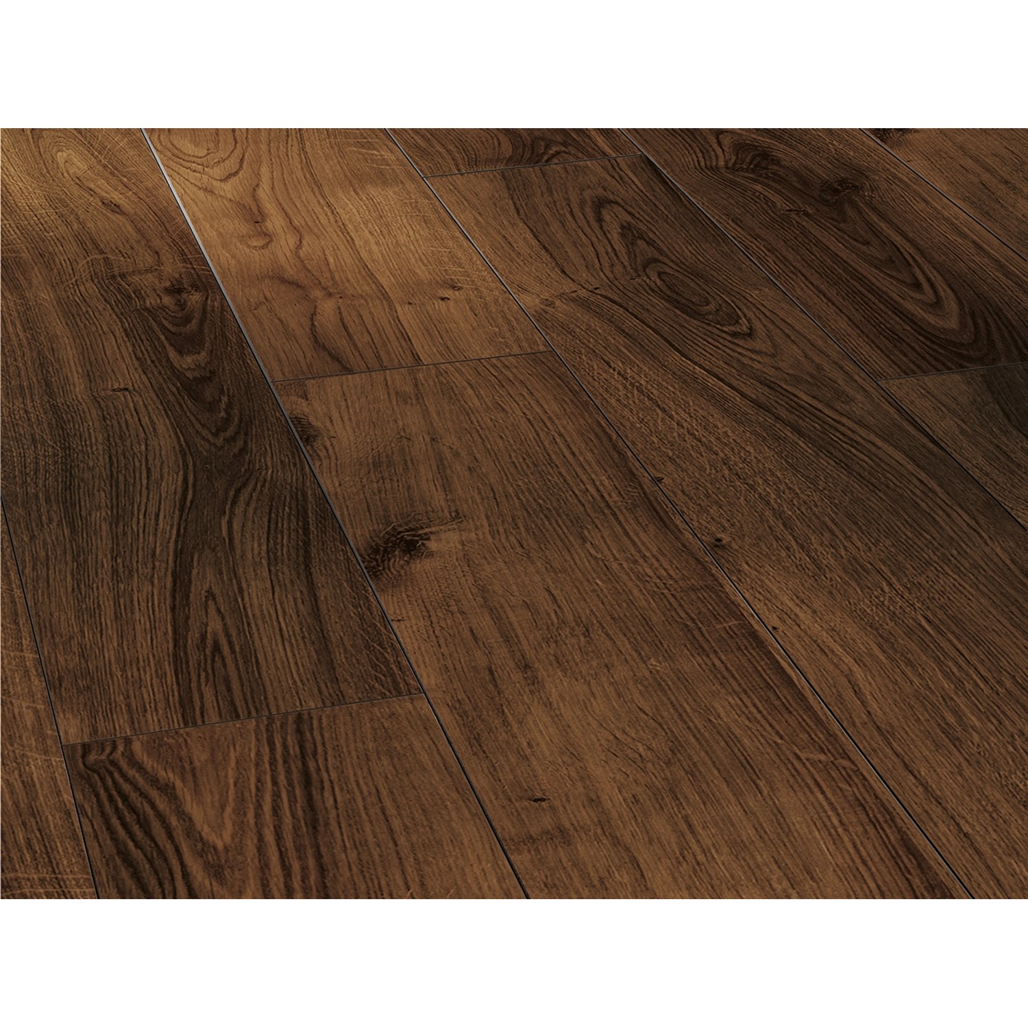 Parador Laminat Classic 1050, 8mm, wasserfest, Eiche geräuchert. Holzbodenoptik.