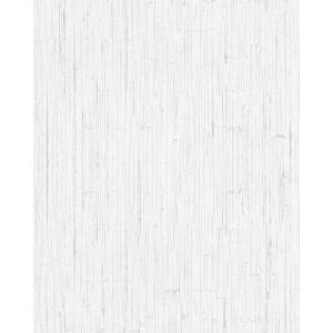 Weiße Marburg Vliestapete mit Holzstruktur für Wohnräume, 10,05x0,53m.