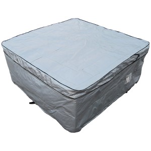 Silberner Nordlys Wetterschutz für Whirlpool, 80x212x212 cm, schützt vor Witterung.