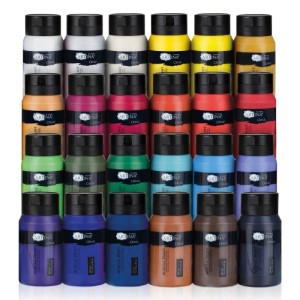 Artina Crylic Acrylfarben Set, 24 Farben à 500ml für Künstler und Hobby. Vielfältige Farbauswahl.