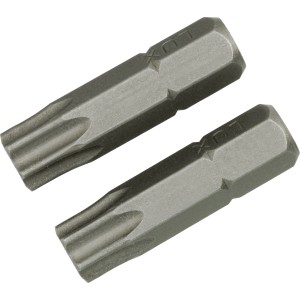 Zwei LUX Standard Bits Classic TX40 aus robustem Stahl für Schraubarbeiten.