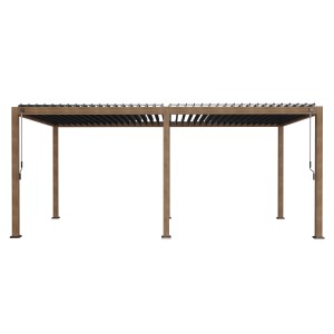 Pergola Mirador Deluxe 3 m x 6 m Ebenholz Braun Nachbildung