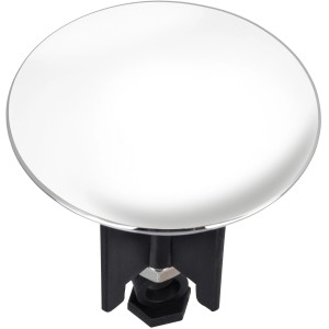 Wenko Abfluss-Stopfen XL Weiß für Waschbecken, höhenverstellbar, mit großer, runder, weißer Platte.