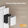 Schnittbild des Emke Heizkörpers zeigt mehrschichtigen Aufbau: Korrosionsschutz, SPCC-Stahl und Oberflächenbeschichtung. Hochwertige Materialien.