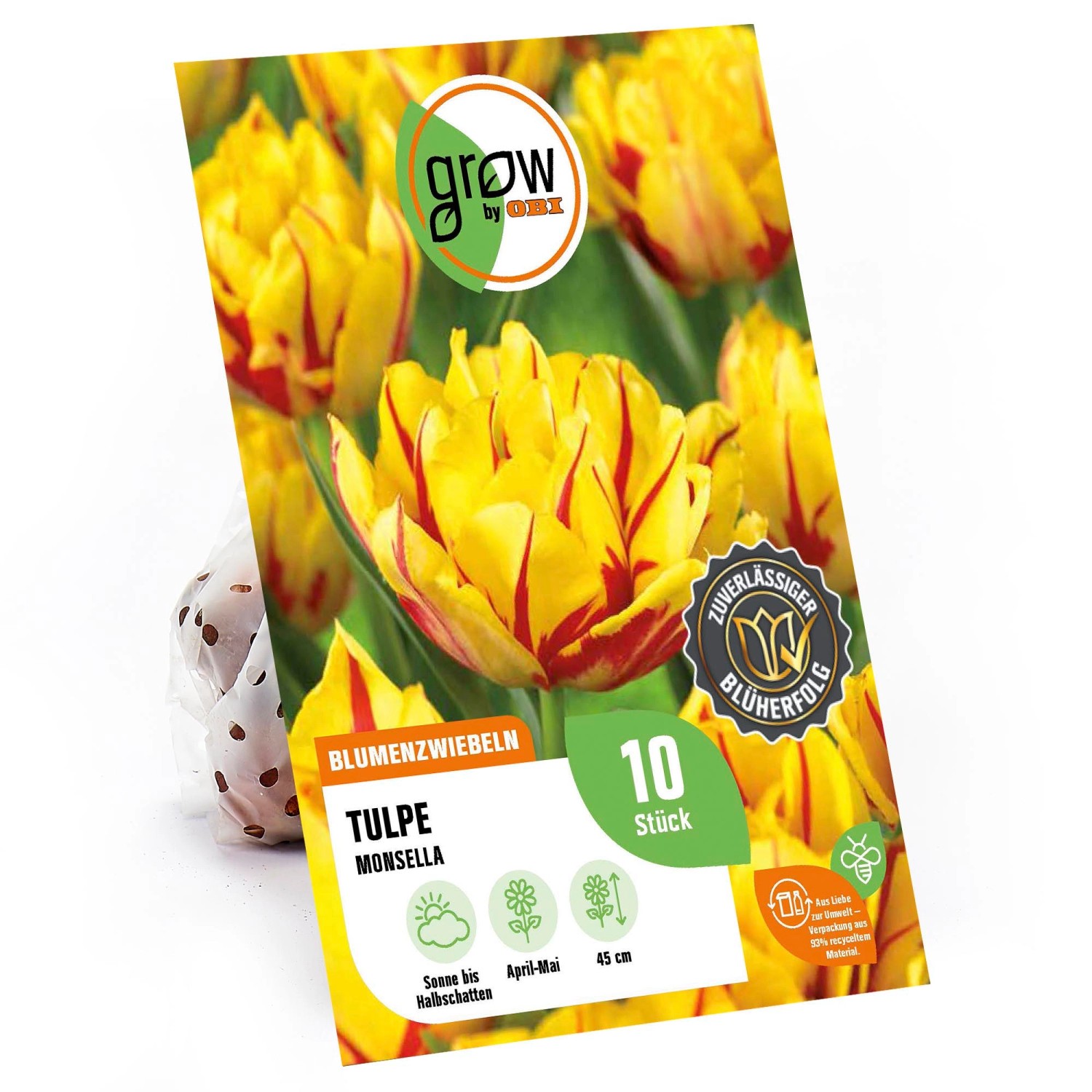 GROW by OBI PfingstrosenTulpe "Monsella" GelbRot 45 cm Tulipa kaufen