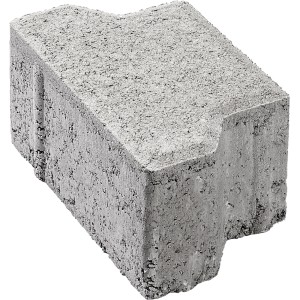 Premac Haka Randstein Pflasterstein, 10x16,5x8 cm, grau, Betonpflaster für hohe Belastungen.