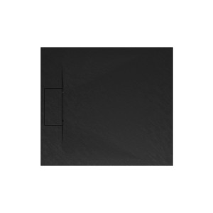 Rechteckige, anthrazitfarbene Schulte Duschwanne ExpressPlus Extraflach, 100x90 cm, mit Ablauf.