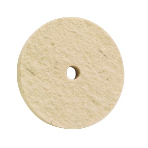 LUX Filzpolierscheibe, 75 mm Durchmesser, für Bohrmaschinen zum Polieren von Metallen und Kunststoffen.