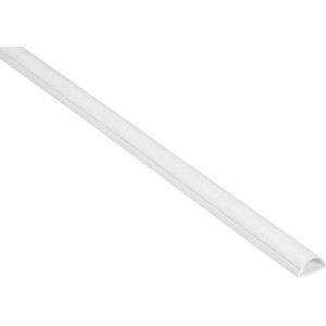 Weißer D-Line Kabelkanal, 30x15 mm, 2 m Länge. Halbrund, zur dezenten Kabelverlegung.