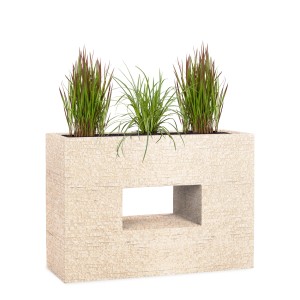 Pflanzwerk Hochbeet Pflanzkübel Vista Premium Frostbeständig Antik 75 cm Sand