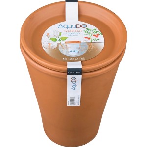 Deroma Aquado Bewässerungskegel 15 cm für Pflanztöpfe, Terrakotta.