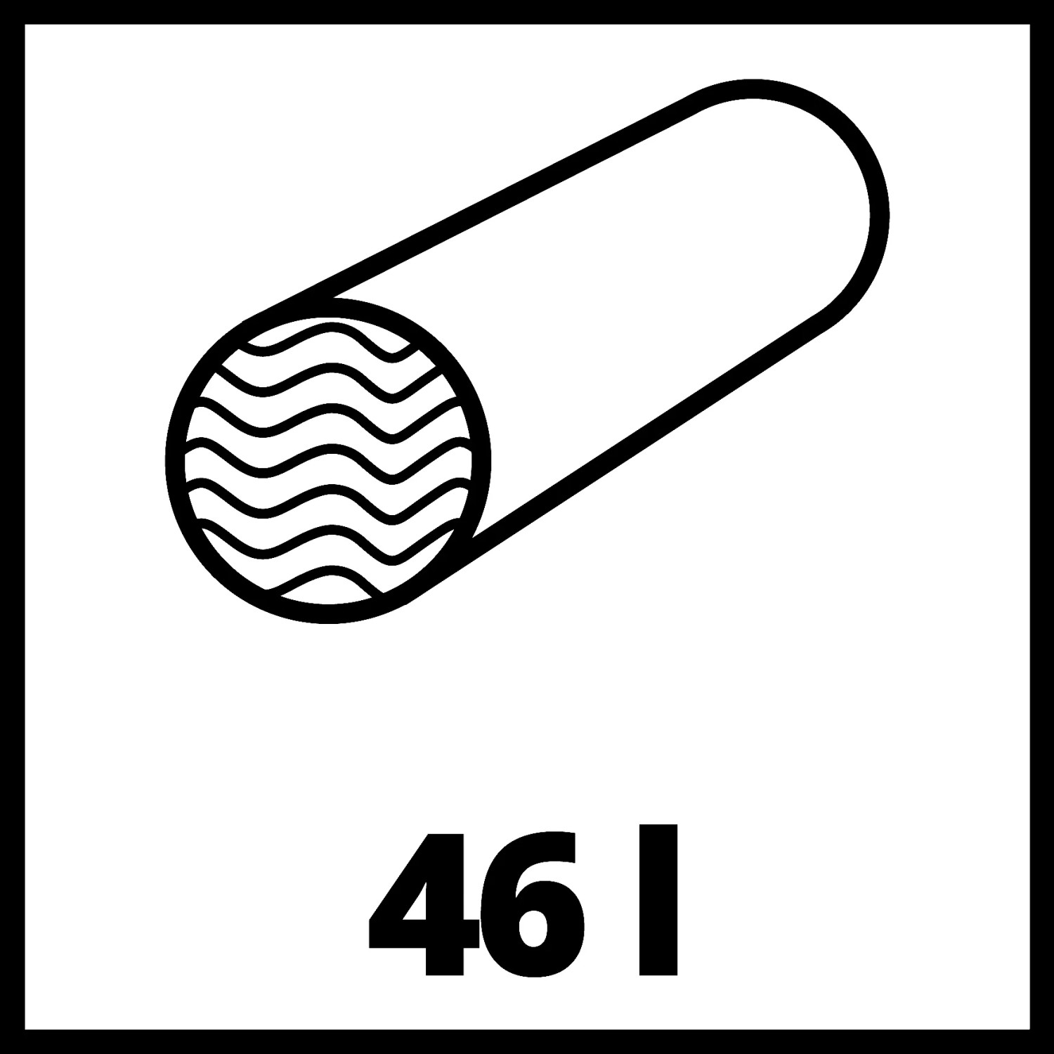 Symbol für Einhell Rasenwalze GC-GR 57 mit 46l Füllvolumen.