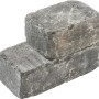 Diephaus Mauerstein Collo Basalt, 28x21x14 cm, gestapelt. Ideal für Mauern und Einfassungen.