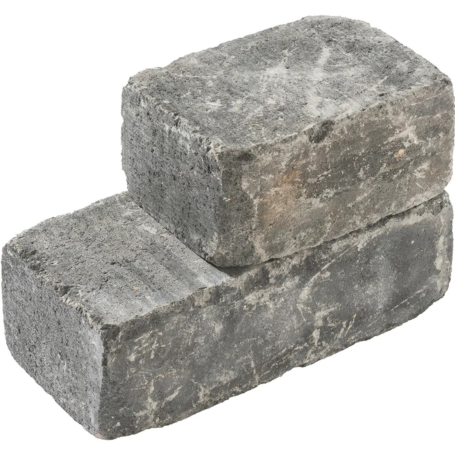 Diephaus Mauerstein Collo Basalt, 28x21x14 cm, gestapelt. Ideal für Mauern und Einfassungen.