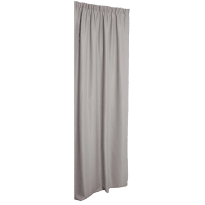 Hellgrauer Moondream Wärmeschutzvorhang Cocoon mit Faltenband, 135x250 cm.
