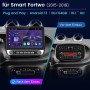 Junsun 10.1 Zoll Autoradio für Smart Fortwo (2015-2019). Links: Android HD Touchscreen. Rechts: Originalradio.