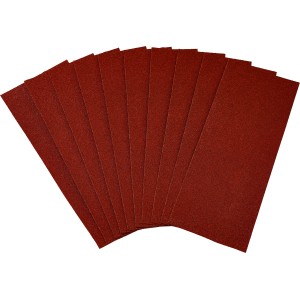 LUX Schleifstreifen Classic K80, 10er-Packung für Schwingschleifer, zum Bearbeiten von Holz und Metall.
