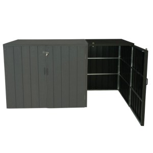 MCW Mülltonnenbox Erweiterung J28, anthrazit, 116x69x88cm, mit Tür und abschließbar.