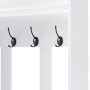 okwish Garderoben Set mit Sitzbank 4 Haken Türen Schubladen 100x180x35cm Weiß_6