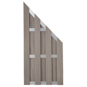 GroJa Fertigzaun Schräg Bi-Color Sand 84,3 cm x 180/90 cm