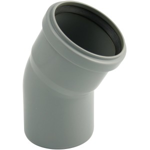 Marley HT-Bogen 30° DN 32, Abwasserrohr aus grauem Kunststoff für den Innenbereich.