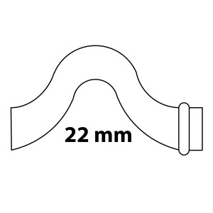 Kirchhoff CU-Überspringbogen, 22 mm, mit Muffe, blank, für Pressfittings.