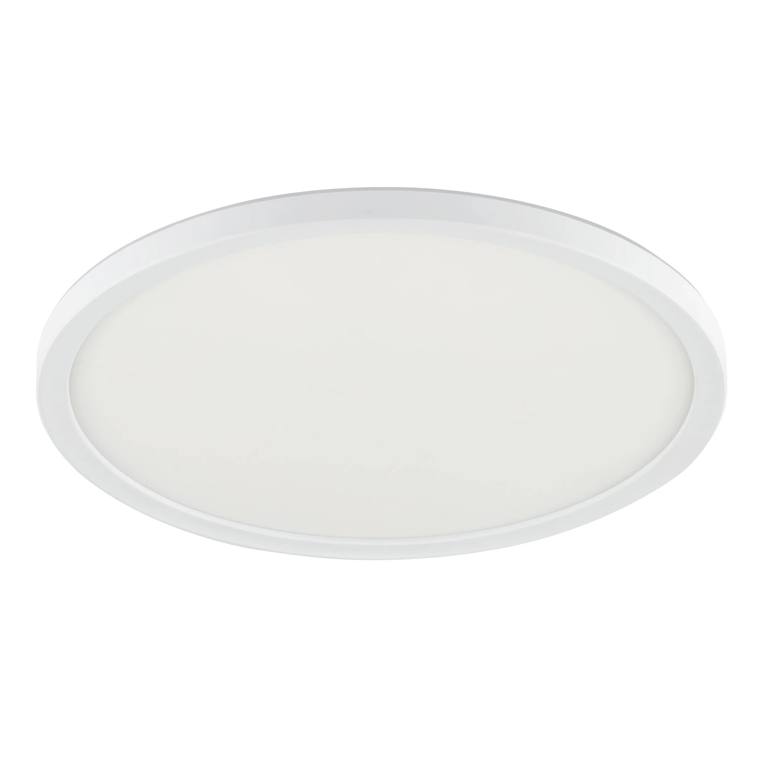 Weiße, runde LED Deckenleuchte Velion von Brilliant, Durchmesser 29,3 cm.