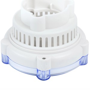 Detailaufnahme: Bestway Sandfilteranlage, 3596 l/h, weiße Kunststoffteile.