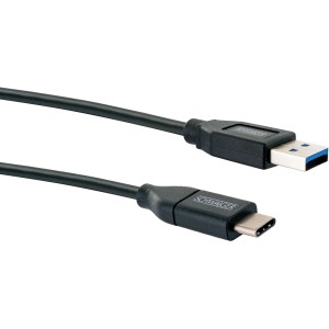Schwaiger USB-Kabel: USB 3.0 A auf USB 3.1 Type C, zum Laden und Synchronisieren.