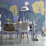 Komar Vliestapete Purple Nights mit Baum-Motiv in Violett, 350x250cm.