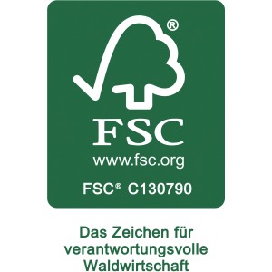 FSC®-Siegel: Zeichen für verantwortungsvolle Waldwirtschaft für die LAUBLUST Holzkiste.