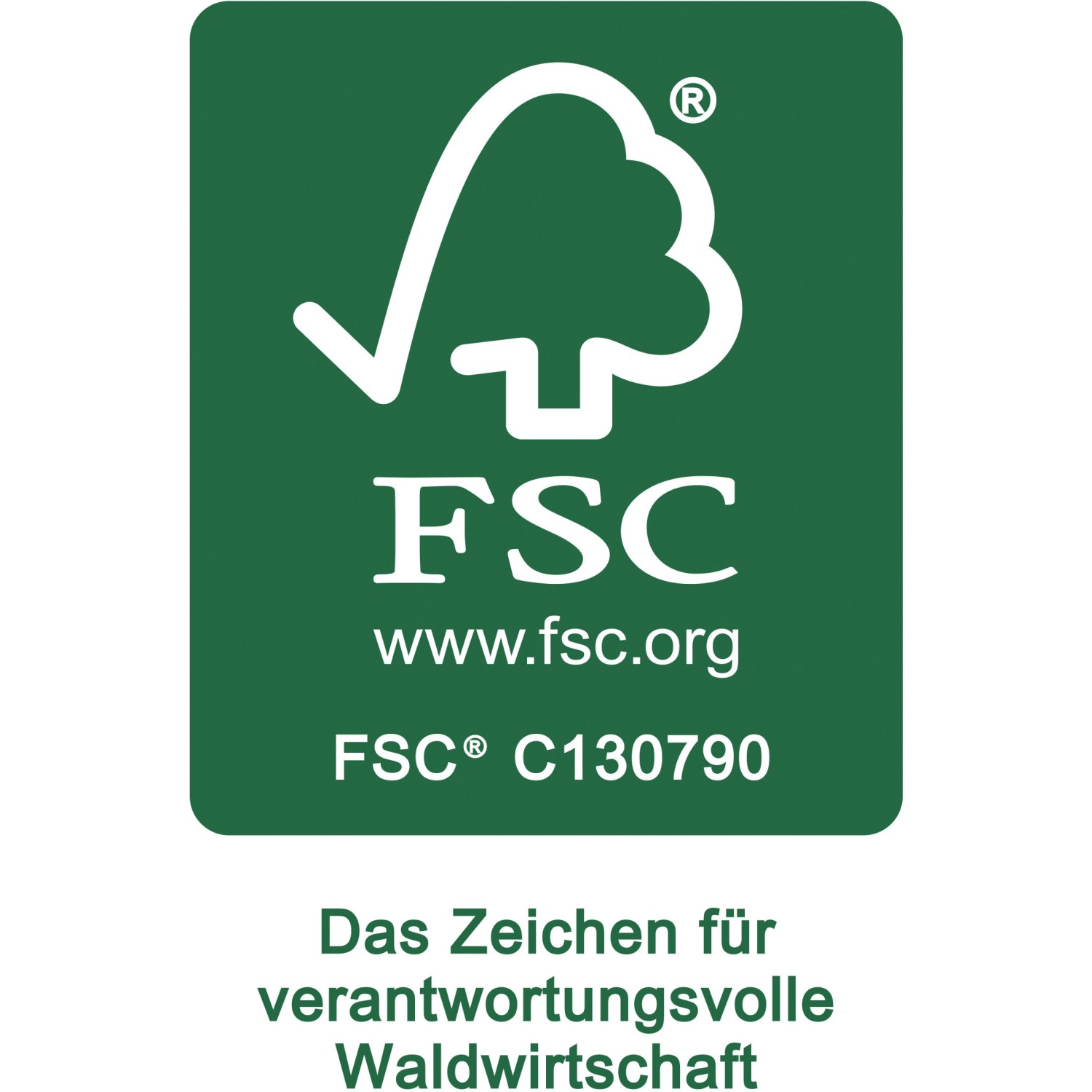 FSC®-Siegel: Zeichen für verantwortungsvolle Waldwirtschaft für die LAUBLUST Holzkiste.