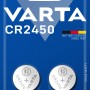 Varta CR2450 Knopfzellen 2er-Pack in blauer Verpackung. Lithium Batterie für elektronische Geräte.