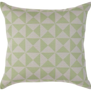 Grünes Ersatz-Rückenkissen mit geometrischem Muster für das Lounge-Set Brogan.